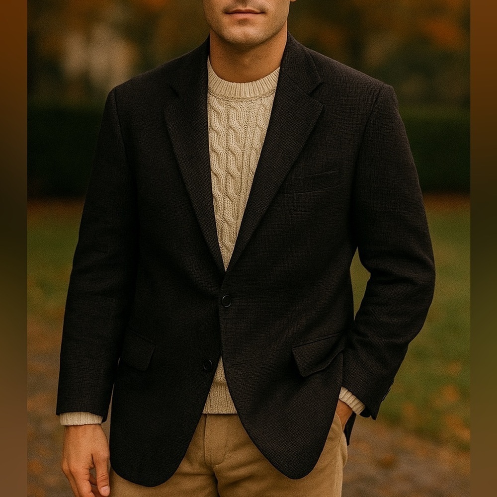 Vintage Hickey Freeman Wool Sport Coat Men Size 42R Casual Jacket Blazer